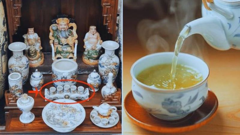 Giải mã thắc mắc nước cúng trên bàn thờ có uống được không
