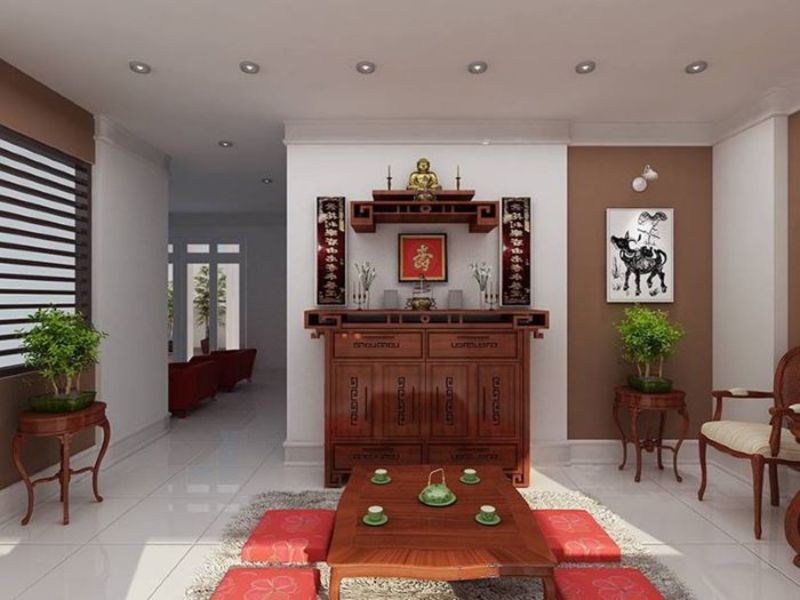 Thi công nội thất phòng thờ đẹp tại sơn tây uy tín