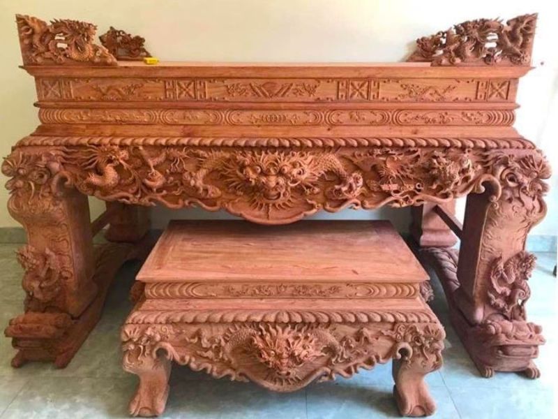 Sập thờ được xưởng giao nhanh tận nơi, cam kết đúng tiến độ