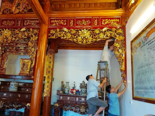 Cửa võng phòng thờ PT0012-3