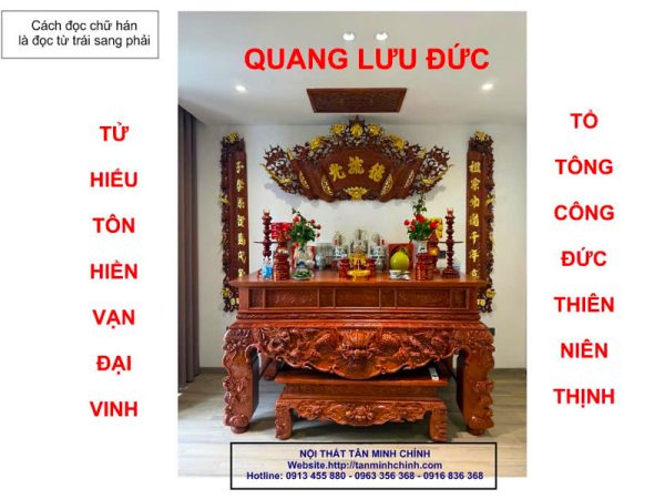 Sập thờ gỗ hương ST008