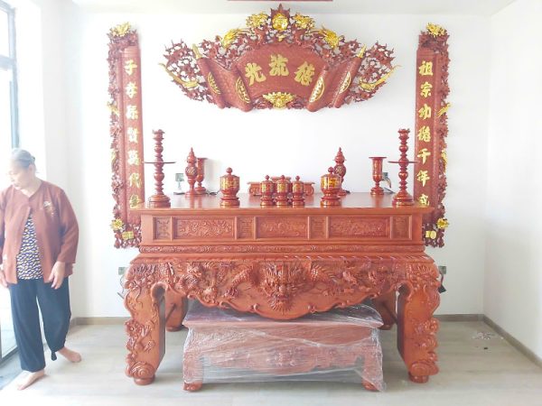 Sập thờ gỗ hương ST008-7