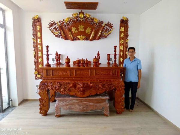 Sập thờ gỗ hương ST008-8